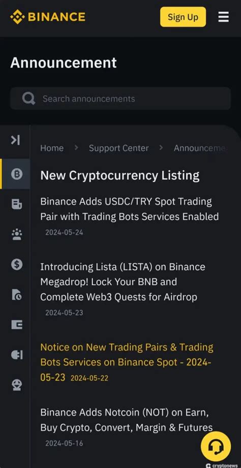 binance new listings.